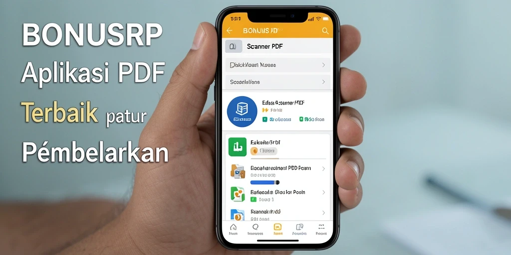 Antarmuka aplikasi BONUSRP untuk pemindaian PDF yang sederhana dan fungsional.