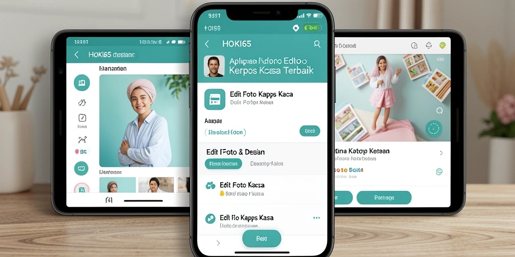 Antarmuka HOKI65 dengan fitur Edit Foto Kertas Kaca yang menarik.