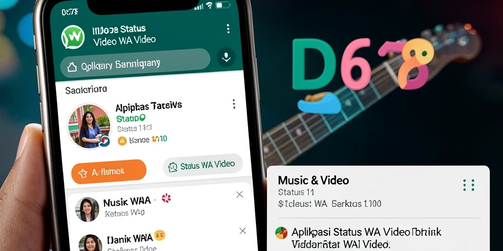Tampilan antarmuka ID678 yang intuitif untuk Status WA Video.