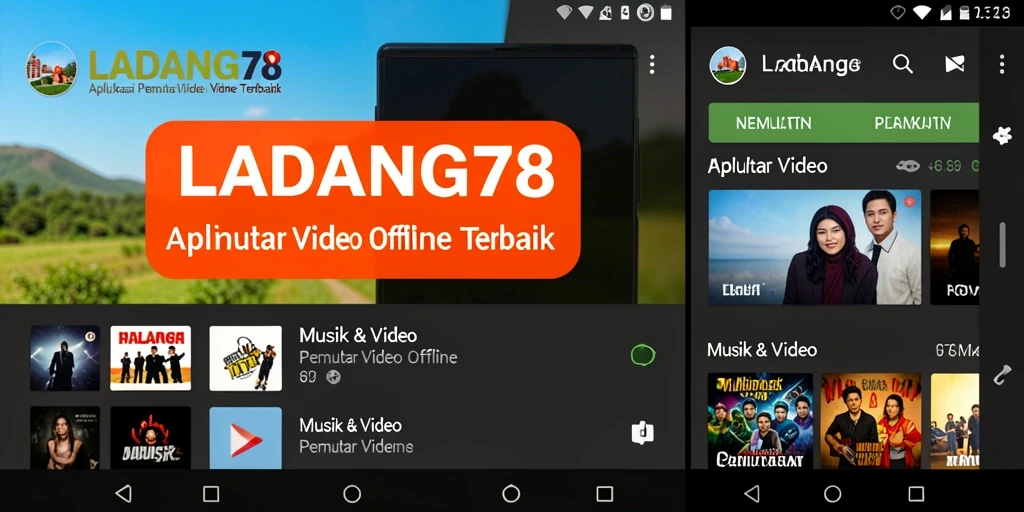 Antarmuka LADANG78 yang intuitif untuk Pemutar Video Offline.