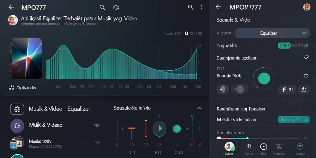 Antarmuka utama MPO777 yang mudah digunakan dan fungsi Equalizer yang efektif.
